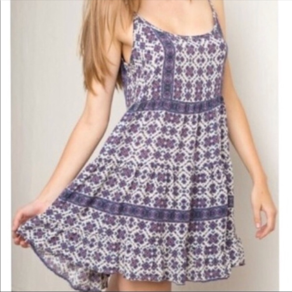 Brandy Melville Purple Floral Print Dress